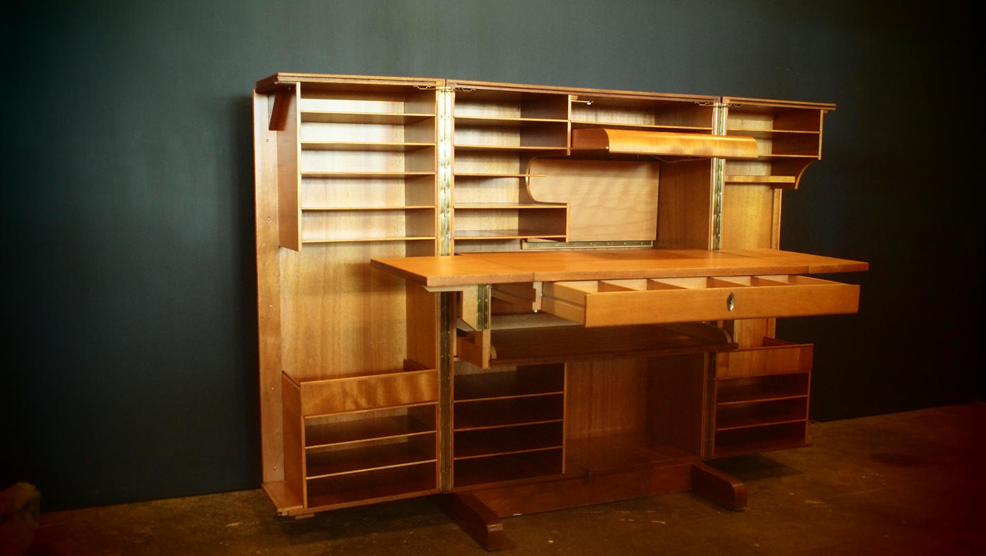 Folding Desk + File Cabinet