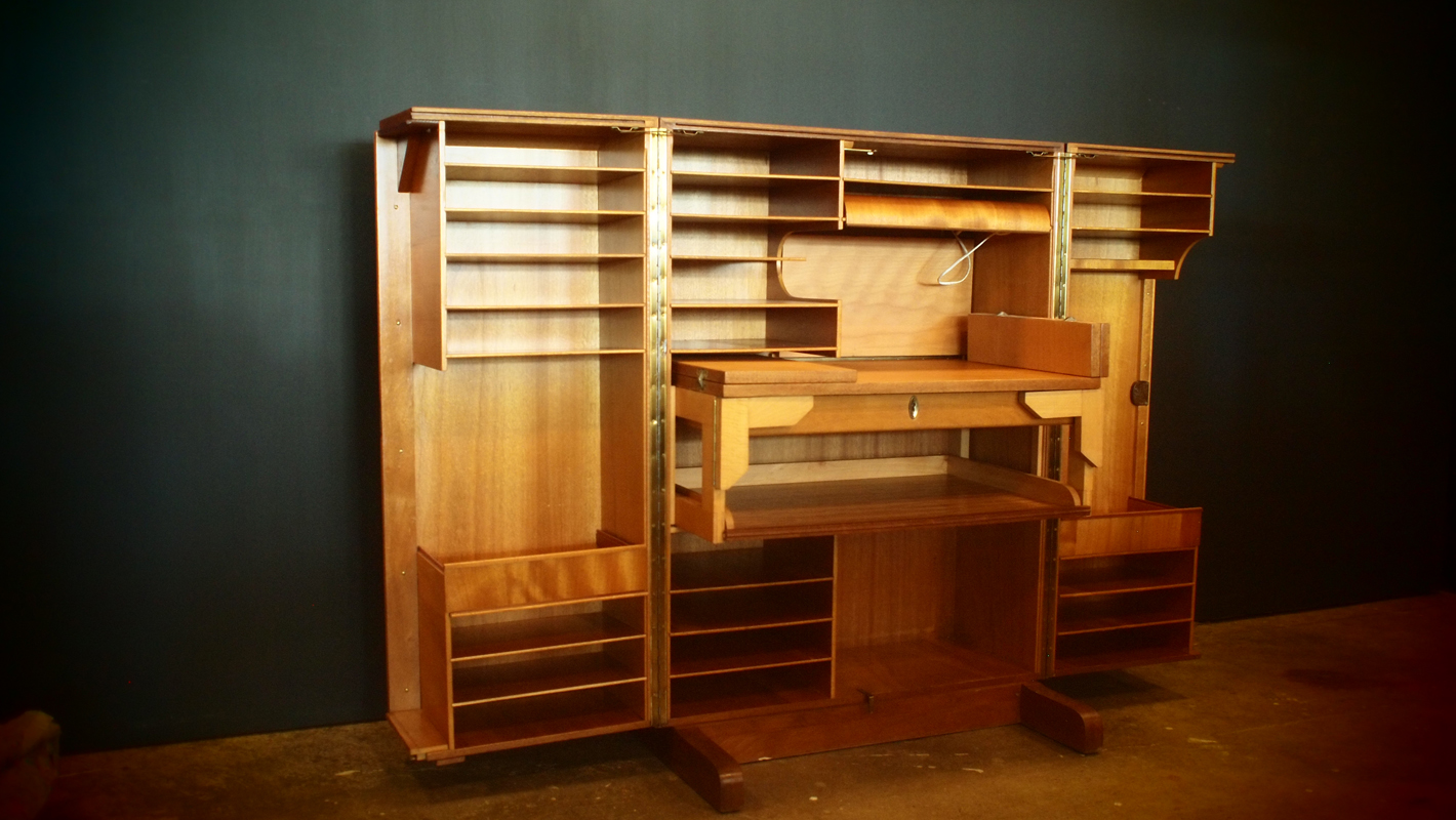 Folding Desk + File Cabinet