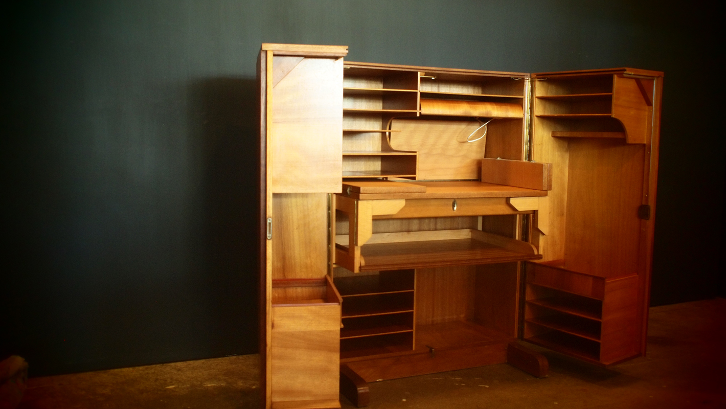 Folding Desk + File Cabinet